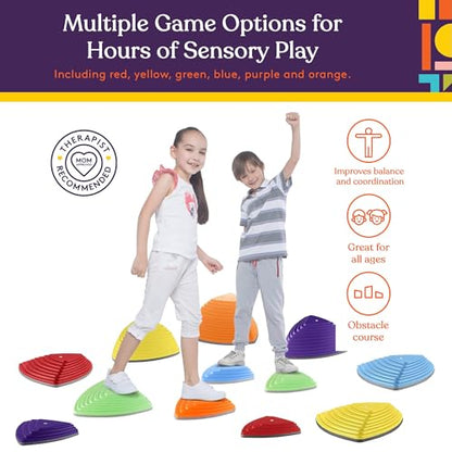 Stepping Stones for Kids Indoor and Outdoor Balance Blocks Promote Coordination