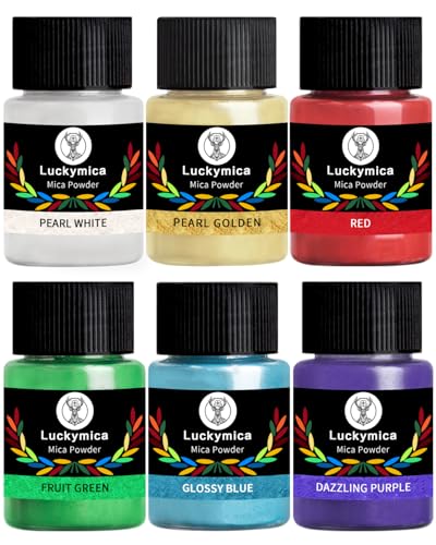 Mica Powder 6 Colors Pearlescent Pigment Powder for Epoxy Resin