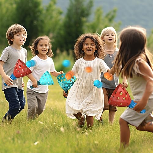 Outdoor Game Toys for Kids Boys with 20 Balls Pop Pass Catch Ball Game Outside Toys Gifts for 3 4 5 6 7 8 9 10 11 12 Year Old Teens (20 Count)