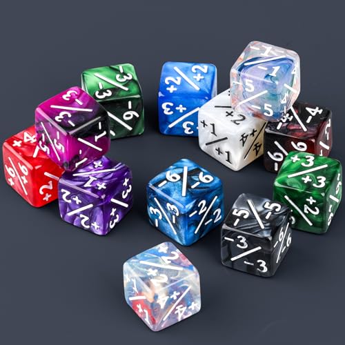 400 Pieces Magic Life Counter Token Dice Compatible with Magic Card Game Accessories CCG Creature Stats 12 Colors (400 Count)