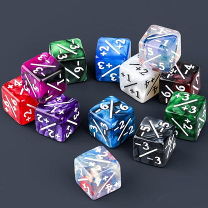 400 Pieces Magic Life Counter Token Dice Compatible with Magic Card Game Accessories CCG Creature Stats 12 Colors (400 Count)