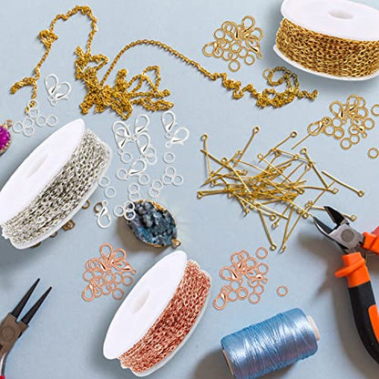 30ft Jewelry Making Chains Bulk 2mm Necklace Chains