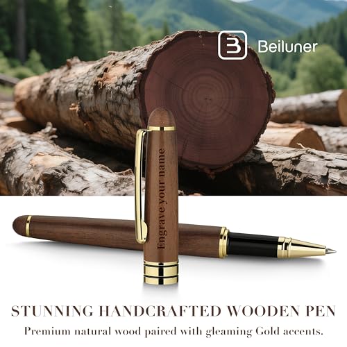 Luxury Personalized Wood Ballpoint Pen Writing Set