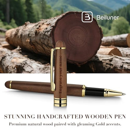 Luxury Personalized Wood Ballpoint Pen Writing Set