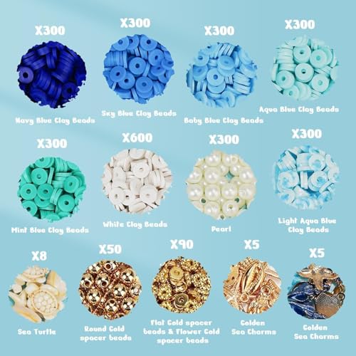 Clay Beads for Bracelets (3000 Count)