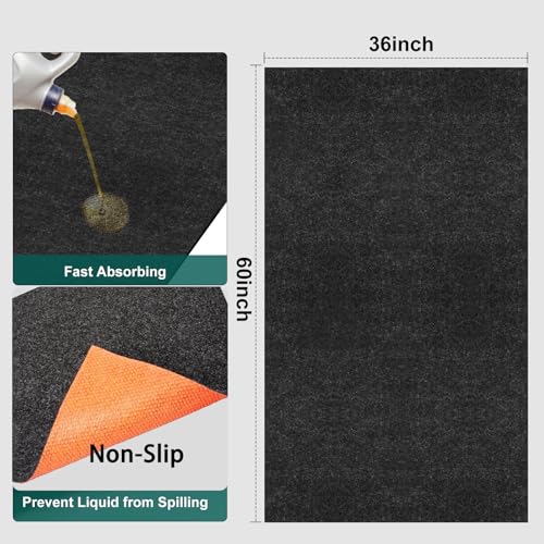 Heavy Duty 36" x 60" Oil Drip Mat for Garage Driveway (28.125 Sq Ft)