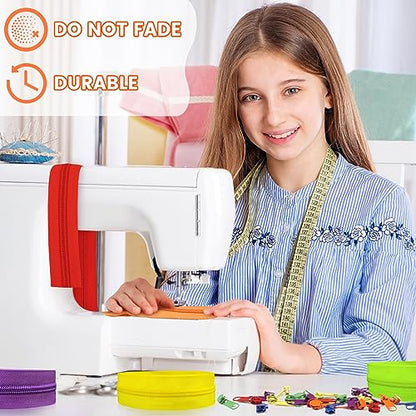 13.5 Yards 6 Pieces Sewing Zippers #5 Nylon Coil Zippers Assorted Zipper for Sewing with 24 Zipper Sliders for DIY Tailor Sewing Crafts Supplies (6 Count)