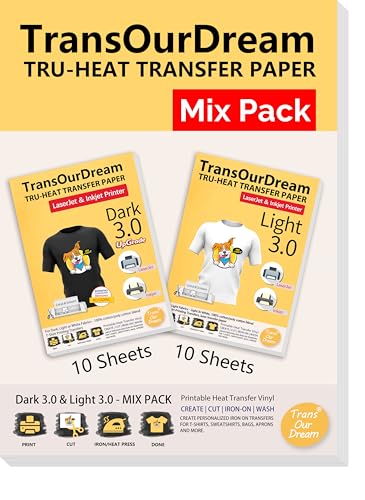 Iron on Heat Transfer Paper for Dark and Light T Shirts
