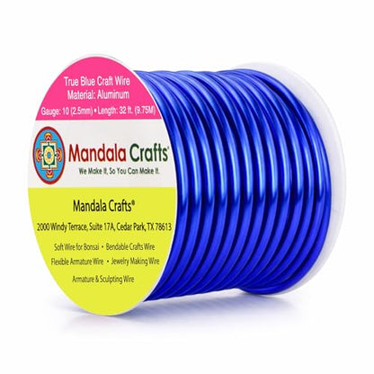 10 Gauge True Blue Anodized Aluminum Craft Wire