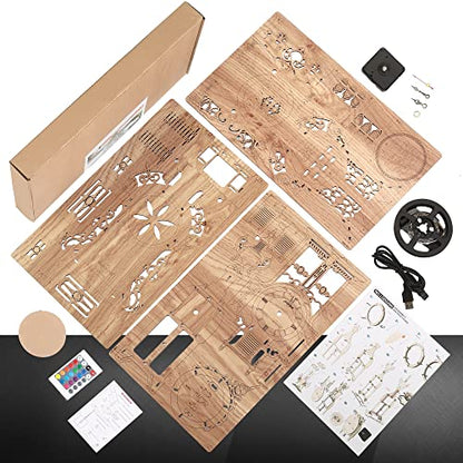 3D Wood Puzzle LED Tower Clock (58 Count)