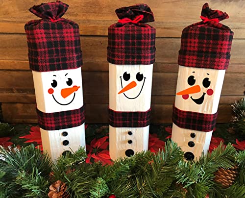 Snowman Face Stencils for Crafts Reusable 5" Christmas Stencils (20 Count)