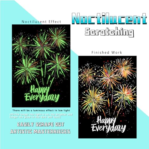 Glow in The Dark Scratch Art for Adults