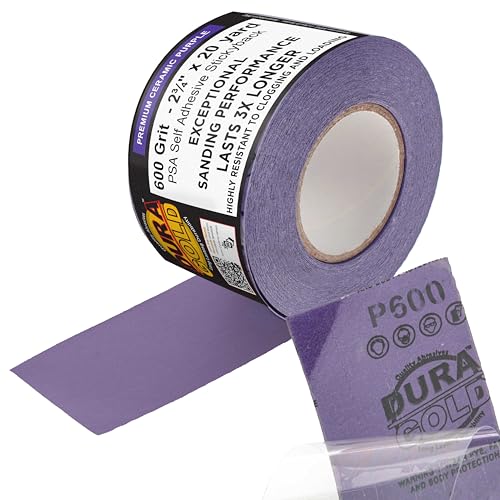 Premium 600 Grit PSA Purple Film Ceramic Longboard Sandpaper (60 Foot)
