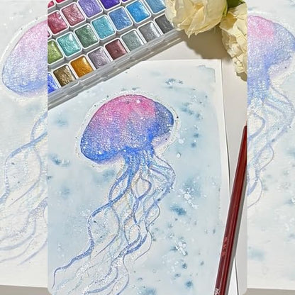 Metallic Glitter Watercolors