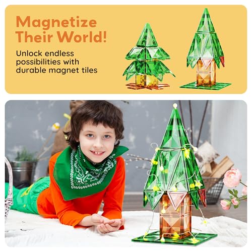106pc Magnetic Tiles LED Light