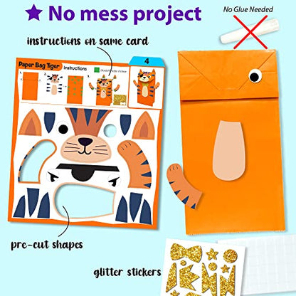 Safari Animal Beginner Paper Craft Kit for Kids Age 3+