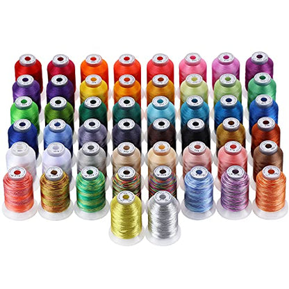 50 Spools Embroidery Machine Thread Kit (82500 Foot)
