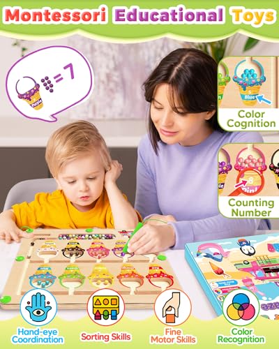 Magnetic Color and Number Maze