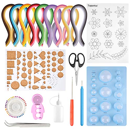 19 Pcs Paper Quilling Kits 45 Colors 900 Strips Quilling Art Paper DIY Craft (941 Count)