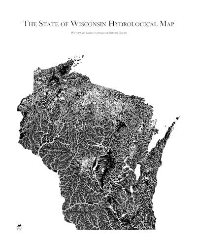 Hydrological River Map of Wisconsin