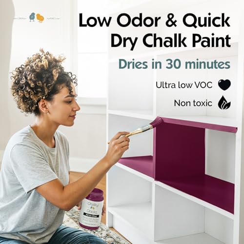 Logan Berry 16 Fl Oz Chalk Paint for Furniture All in One