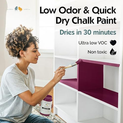 Logan Berry 32 Fl Oz Chalk Paint for Furniture All in One
