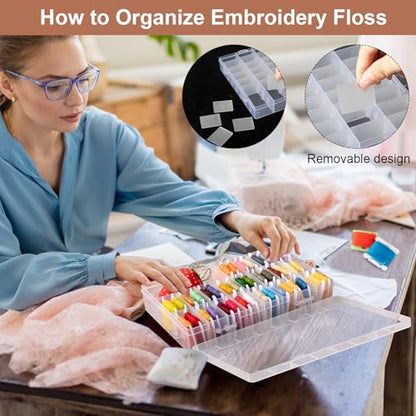 500 Pcs Set Embroidery Floss Bobbins Thread Organizer Kit (3 Count)