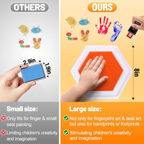 7"x8" Large Ink Pad for Kids Classroom Must Haves Finger Paint