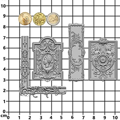 Art Mold for Polyclay Air Dry Clay Plaster