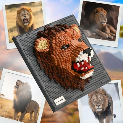 Wall Art Lion Building Sets for Adults