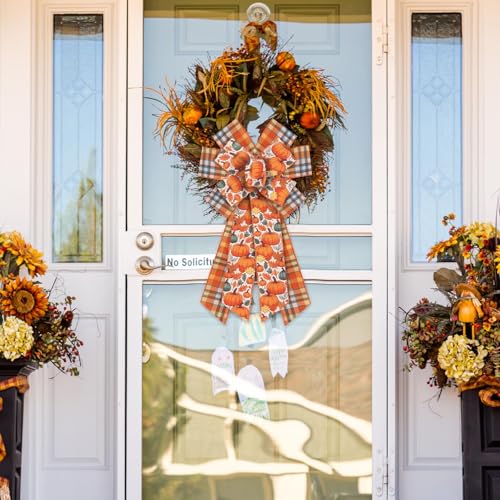 2 Rolls Fall Pumpkins Ribbons for Bows