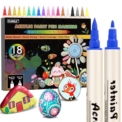 18Color Acrylic Paint Markers Set (18 Count)