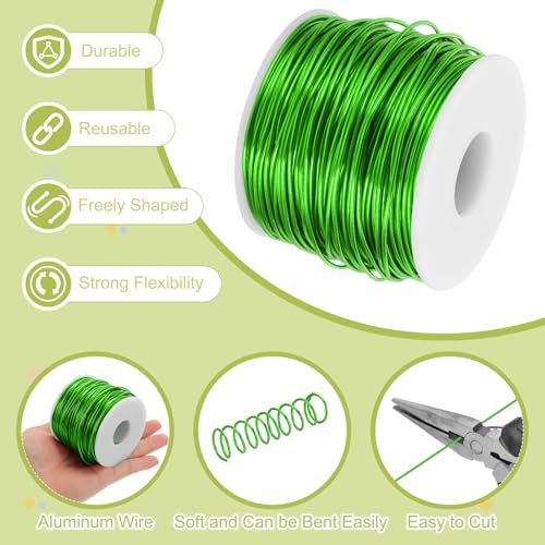15 Gauge Anodized Aluminum Craft Wire Bendable Bonsai Training Wire 223 Feet 1.5mm for Sculpting Crafts Wreath Floral Beading Jewelry Making