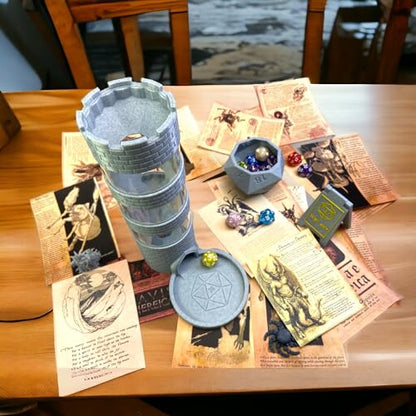 Castle Dice Tower Works with Standard Size Rollers (9.87 Ounce)