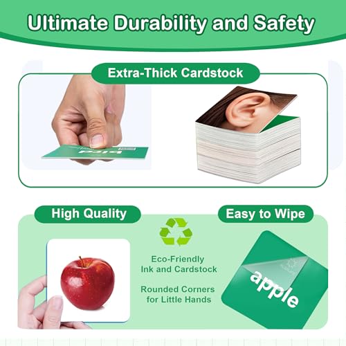Thick Baby Flash Cards for Toddlers 1 (60 Count)