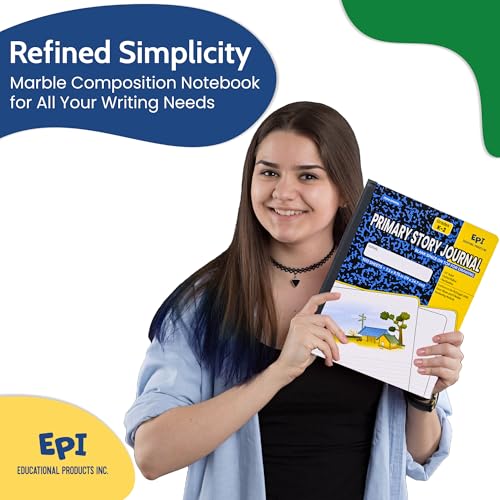 48 Pack EPI Primary Ruled Composition Notebook Black (48 Count)