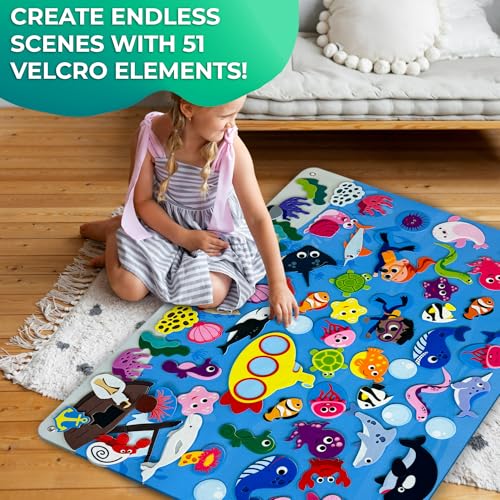 Ocean Felt Board for Toddlers 61 Pcs