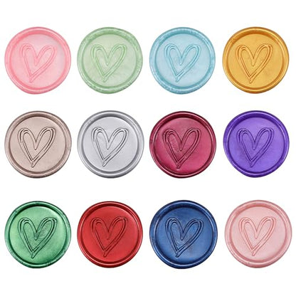 12Pcs Sealing Wax Sticks with Wicks for Wax Seal Stamp (12 Count)