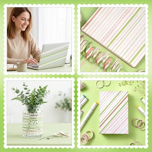 30 Rolls Pastel Floral Washi Tape Set (30 Count)
