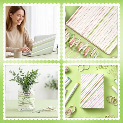 30 Rolls Pastel Floral Washi Tape Set (30 Count)