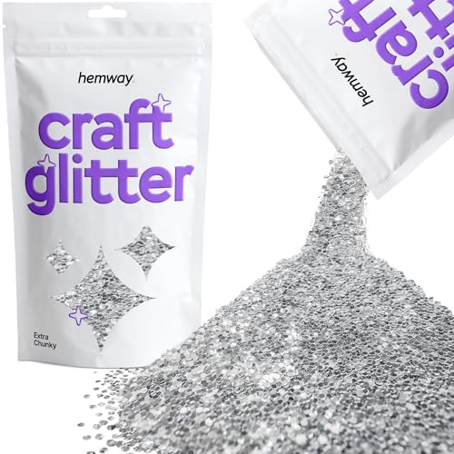 Craft Glitter Silver 100g Extra Chunky Glitter (3.5 Ounce)