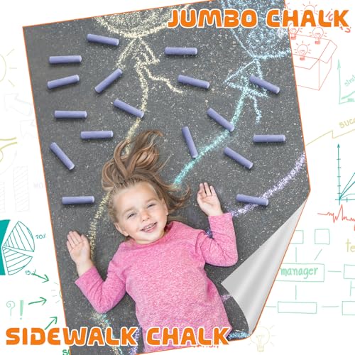 20 Pcs Sidewalk Chalks for Kids Non Toxic Jumbo Chalk for Party Gift Outdoor Art Classroom Play Painting (20 Count)