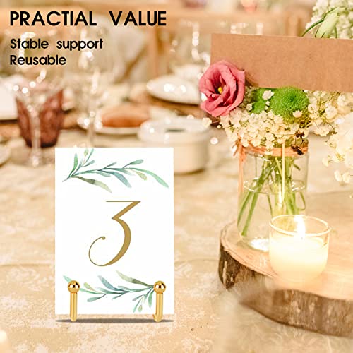 5 Pack 6 Inch Gold Metal Display Stands Plate Stand Display Stands for Picture (5 Count)