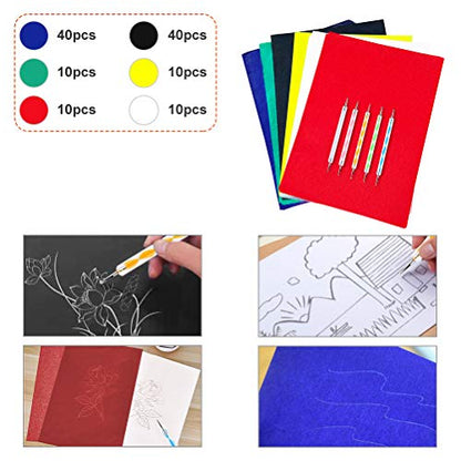 120pcs A4 Transfer Paper with 5pcs Embossing Stylus