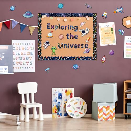 221 Pcs Space Bulletin Board Letters for Classroom Wall (225 Count)