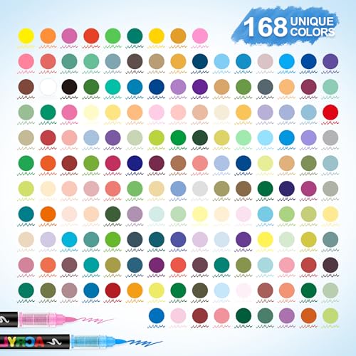 168 Acrylic Paint Markers (168 Count)