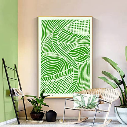 6 Pcs A4 Reusable Geometric Texture Stencils for Painting