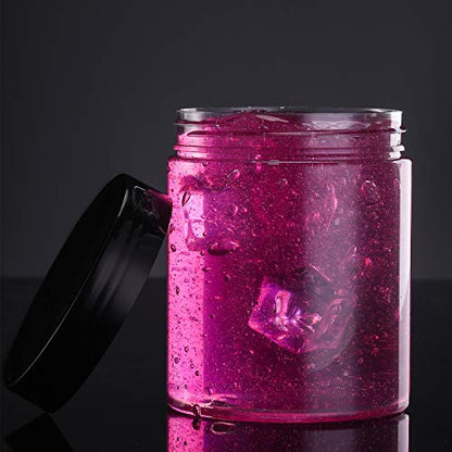 12 Pack 10 oz Plastic Container Jars with Lids Round Clear Travel Cosmetic Container Slime Jars for Toiletries (120 Count)