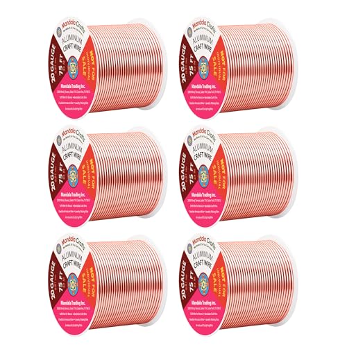 20 Gauge Rose Gold Tone Combo Anodized Aluminum Craft Wire (450 Foot)