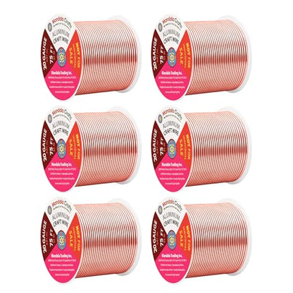 20 Gauge Rose Gold Tone Combo Anodized Aluminum Craft Wire (450 Foot)